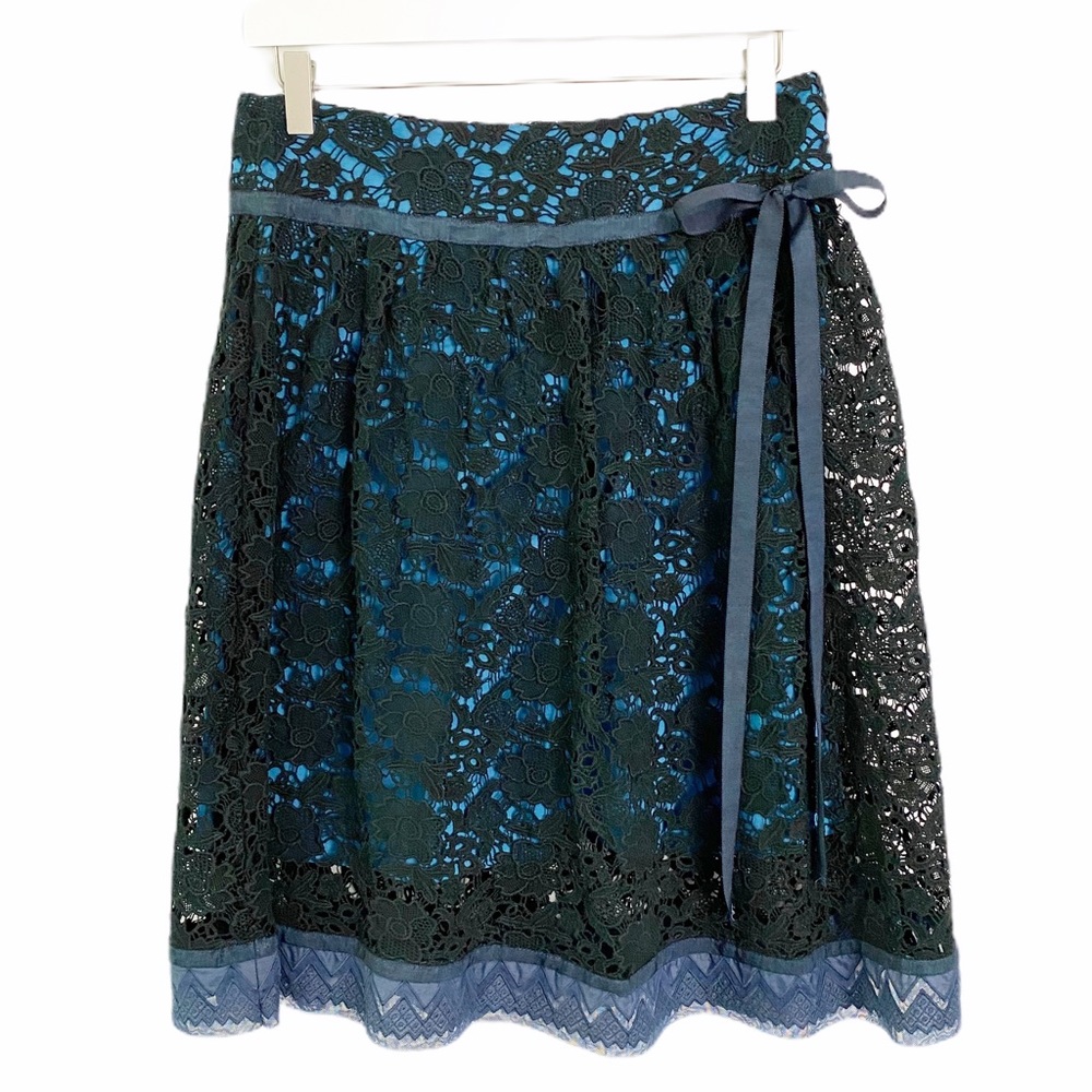 Sundance Crochet Lace Overlay Skirt SZ 2 - Picture 3 of 7